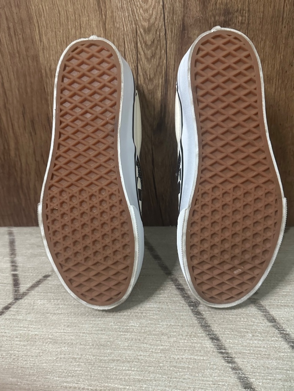 Womens Size 7.5 Platform Checkered Vans - Picture 5 of 7